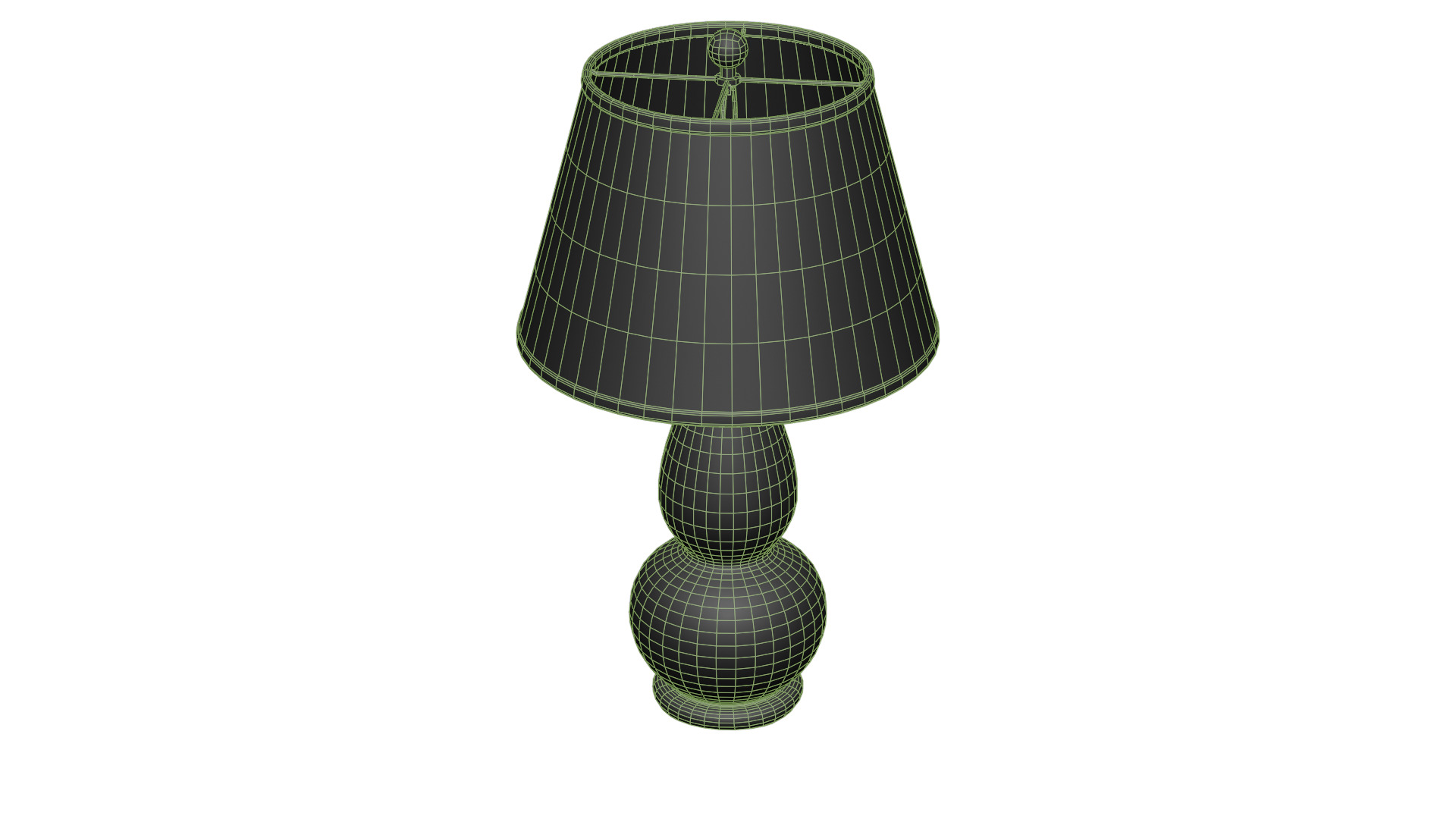 Vase Glass Table Lamp Low-poly 3D model_16
