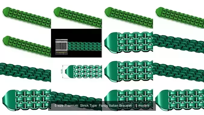 5 size Premium  Strick Type  Fancy Italian Bracelet 