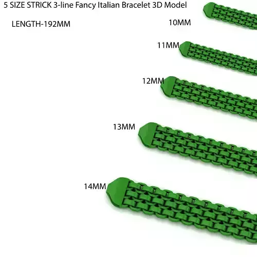 5 size Premium  Strick Type  Fancy Italian Bracelet  3D Model Collection
