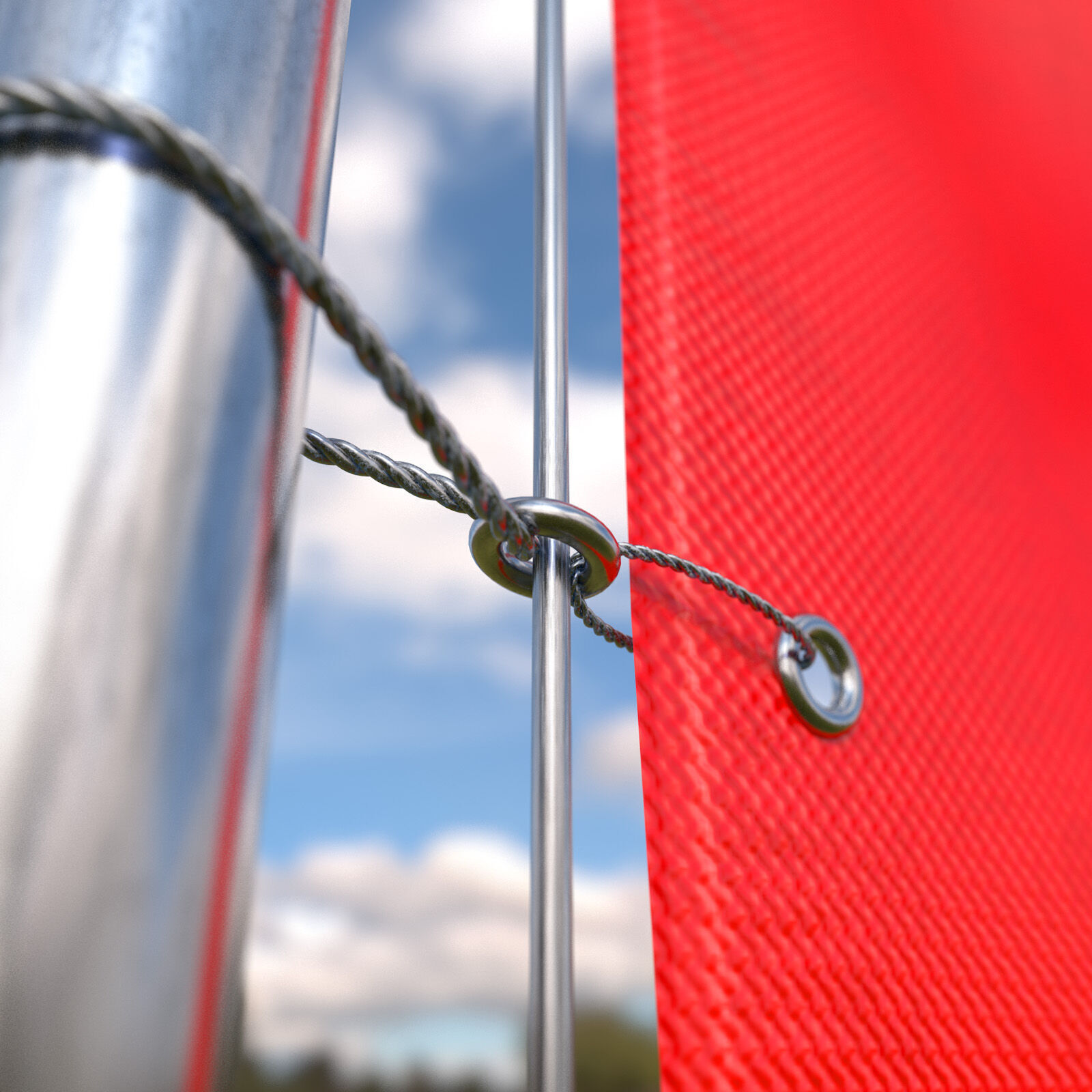 Flag Turkey animated loop 3D model_3