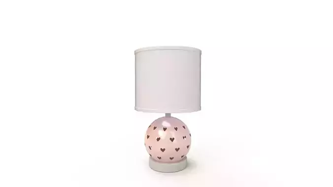 Blush Ceramic Heart Cut Out Way Table Lamp