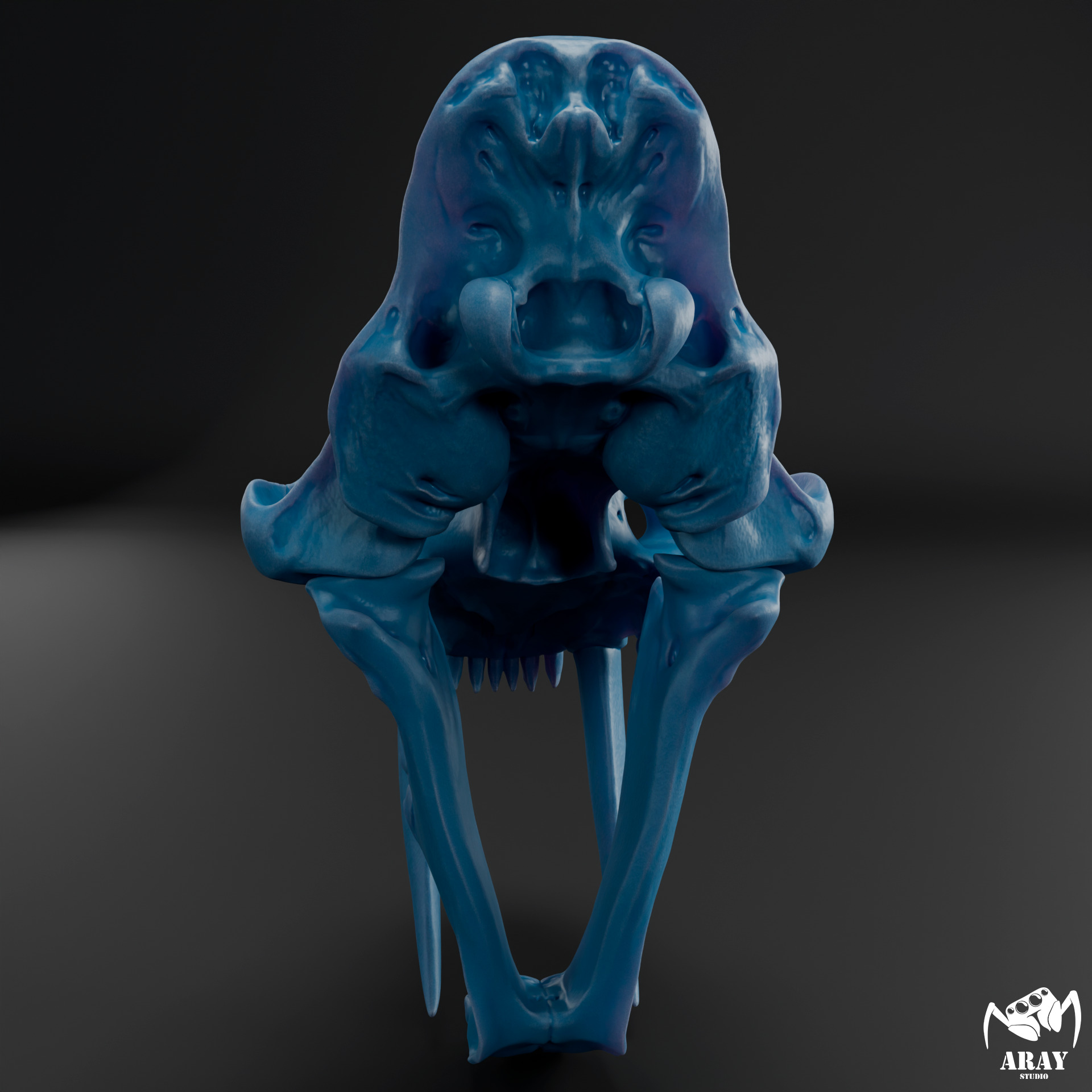 Smilodon populator -  sabertooth skull 3D print model_11