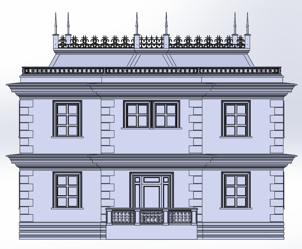 Antic house 3d print model 3D print model_1