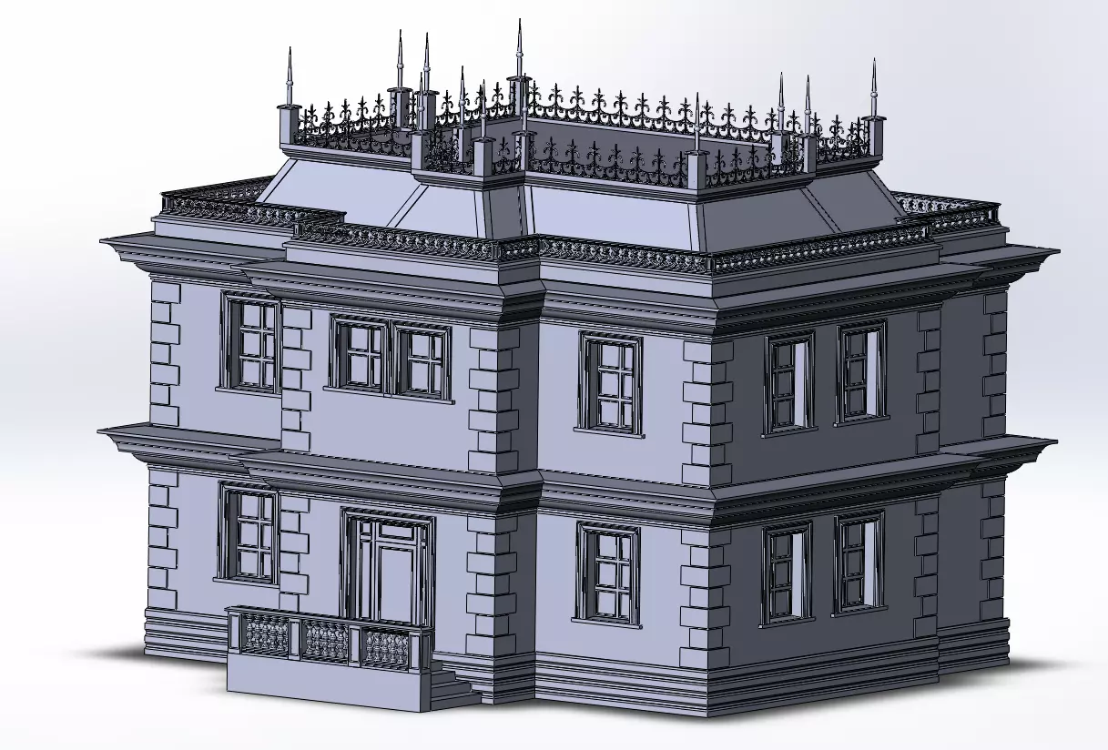 Antic house 3d print model 3D print model_0