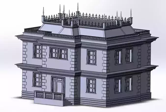 Antic house 3d print model