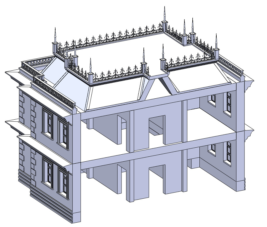 Antic house 3d print model 3D print model_3