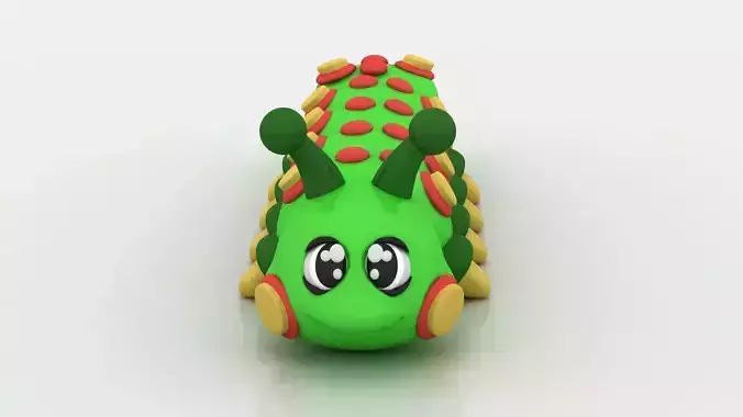 CUTE CATERPILLAR INSECT TOY 3D PRINTABLE MODEL 3D print model