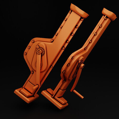 WWII German Tank Car Jack  3D print model