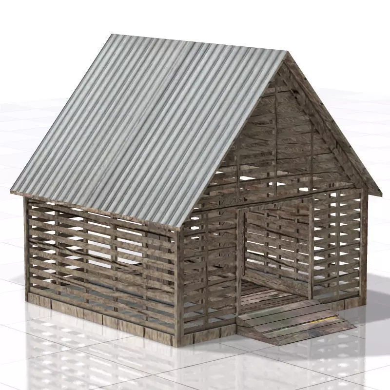 Corncrib for Studio Max 3D model