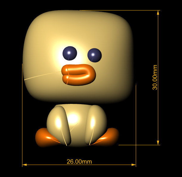CUTE BABY DUCK TOY 3D PRINTABLE MODEL 3D print model_3