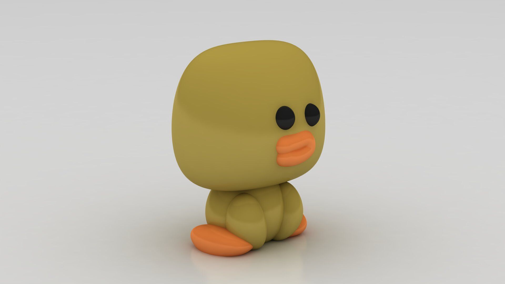 CUTE BABY DUCK TOY 3D PRINTABLE MODEL 3D print model_2
