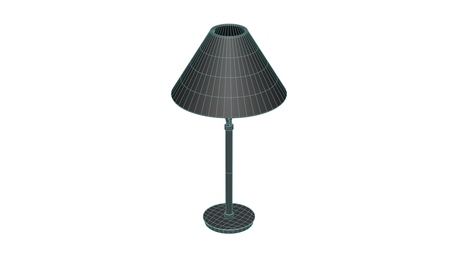 Rattan Table Lamp Low-poly 3D model_14