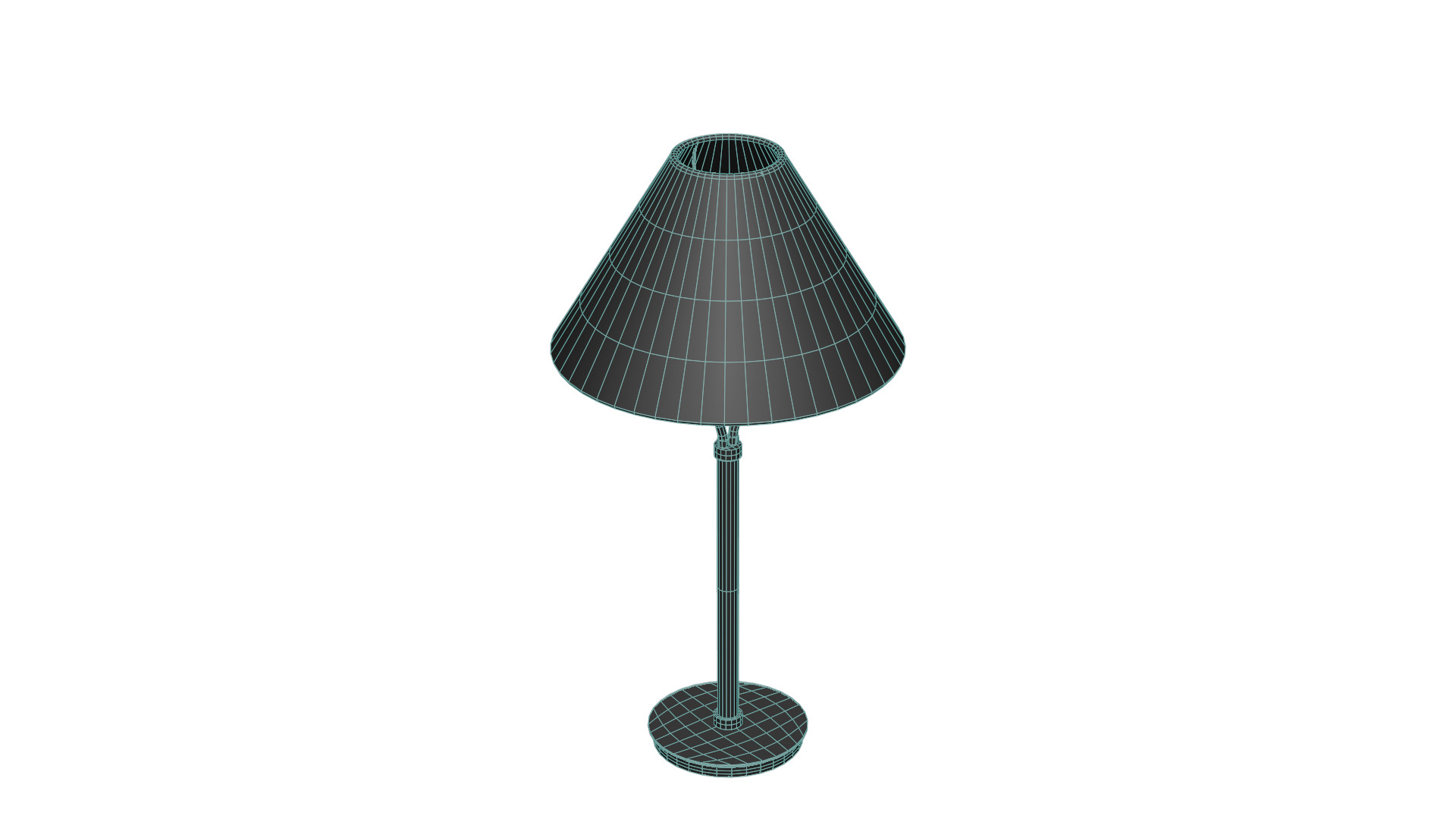 Rattan Table Lamp Low-poly 3D model_12