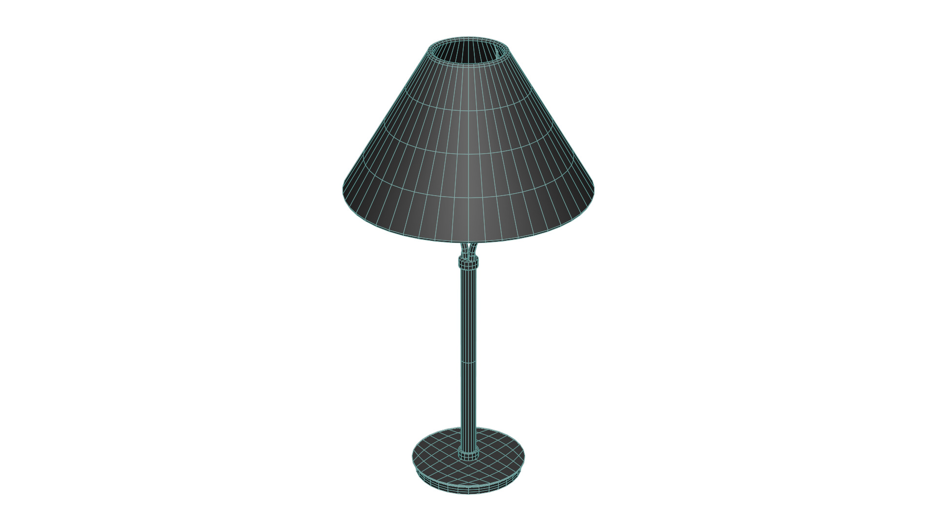 Rattan Table Lamp Low-poly 3D model_10