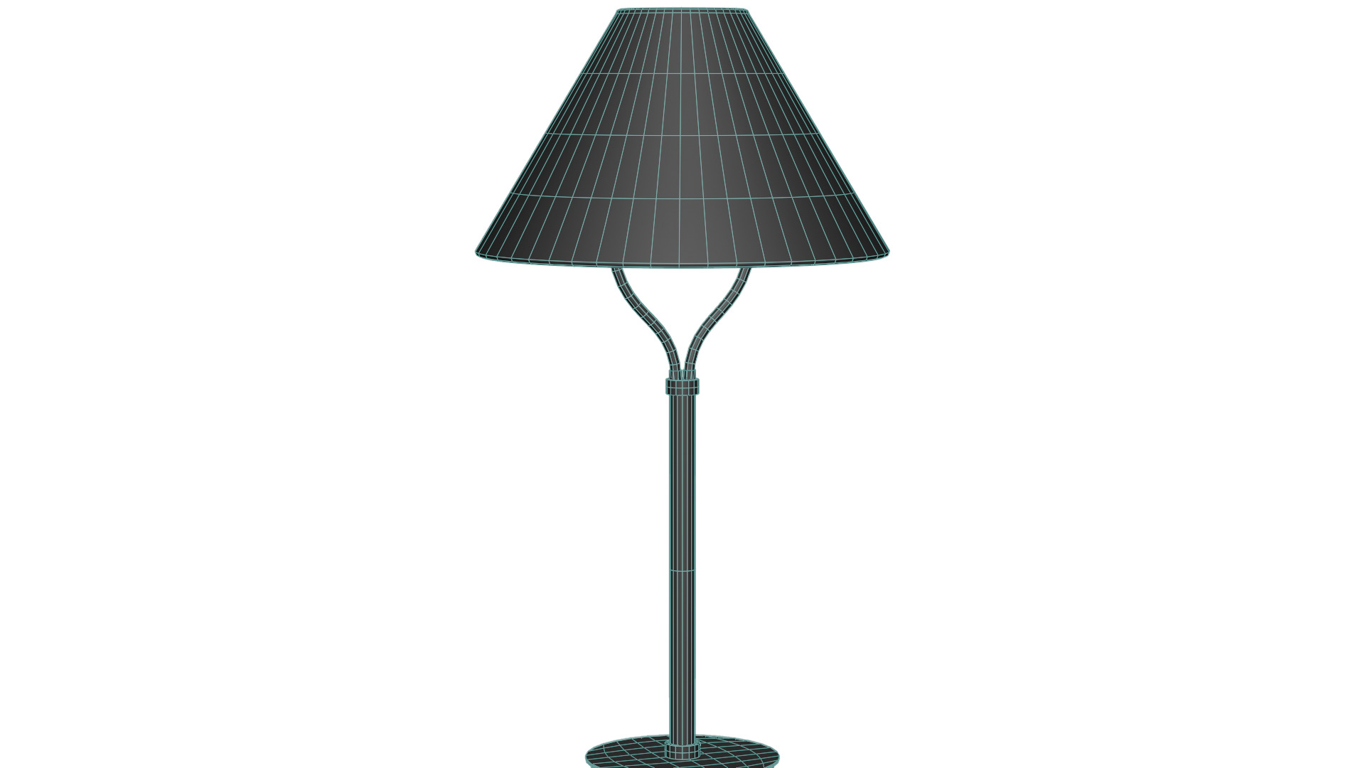 Rattan Table Lamp Low-poly 3D model_17
