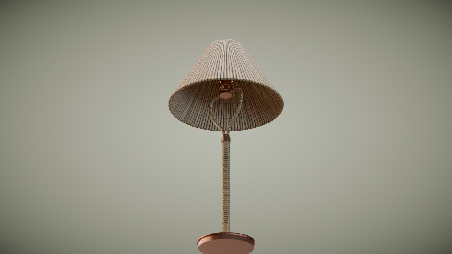 Rattan Table Lamp Low-poly 3D model_5