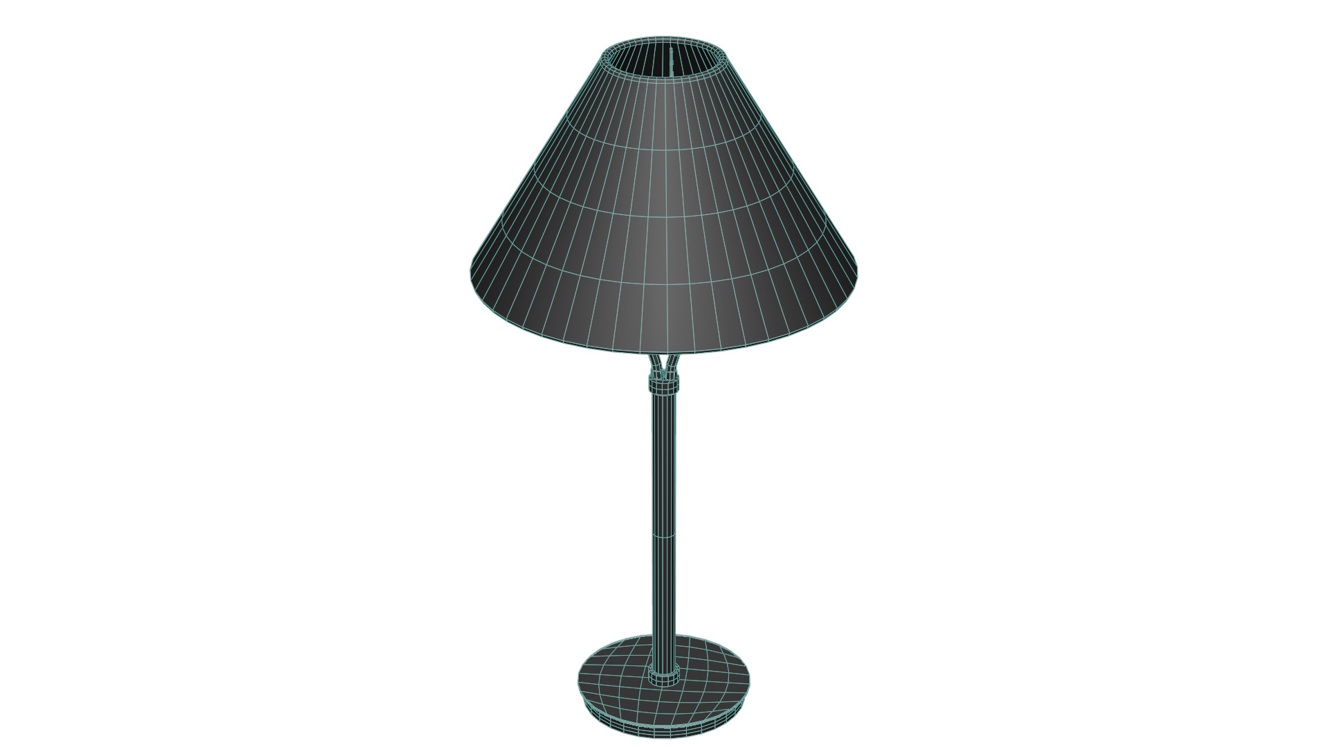 Rattan Table Lamp Low-poly 3D model_16
