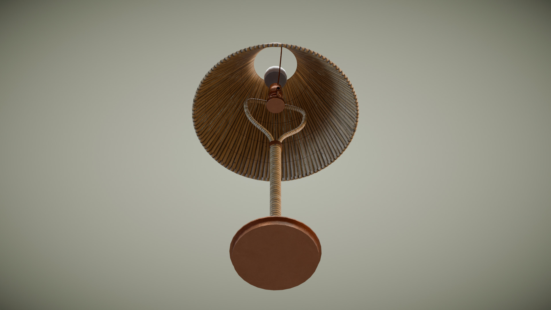 Rattan Table Lamp Low-poly 3D model_9