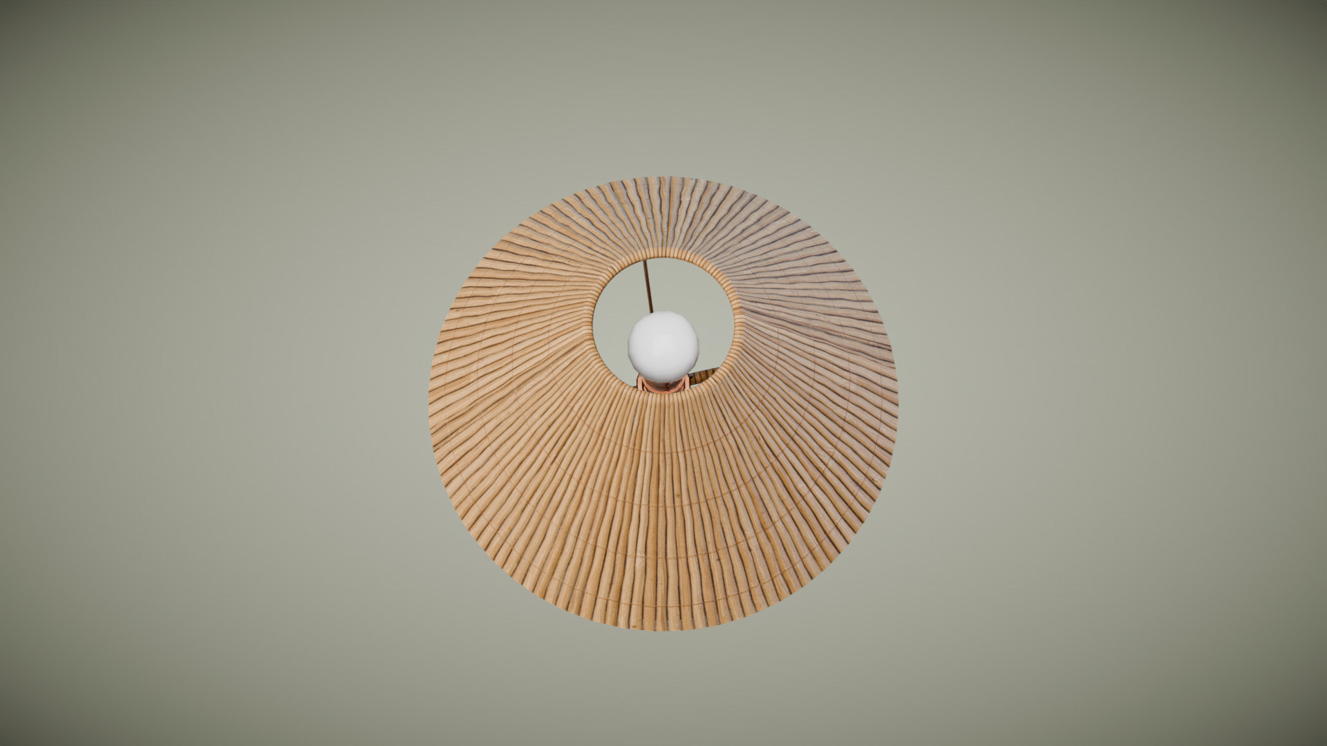 Rattan Table Lamp Low-poly 3D model_8