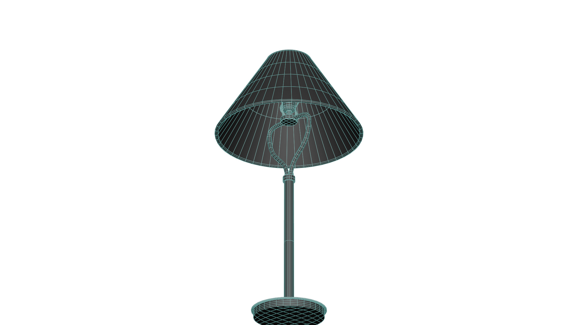 Rattan Table Lamp Low-poly 3D model_15
