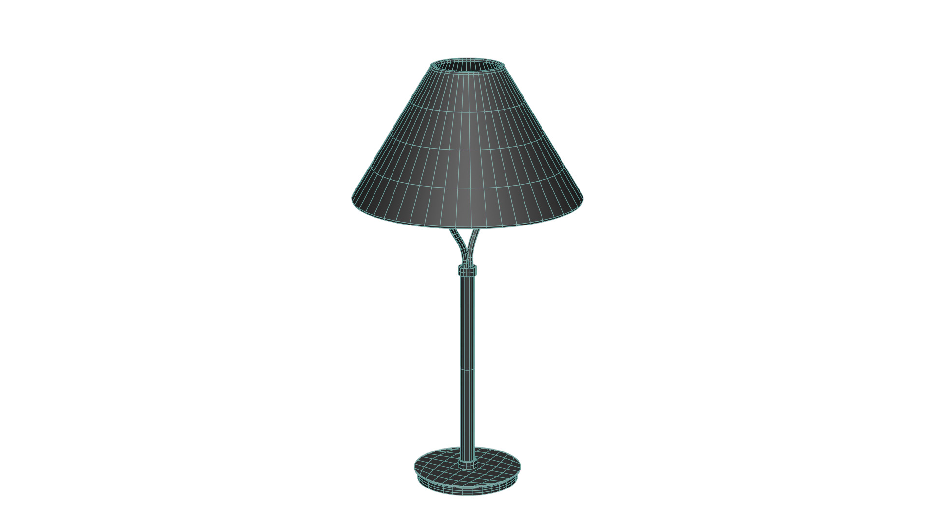 Rattan Table Lamp Low-poly 3D model_13