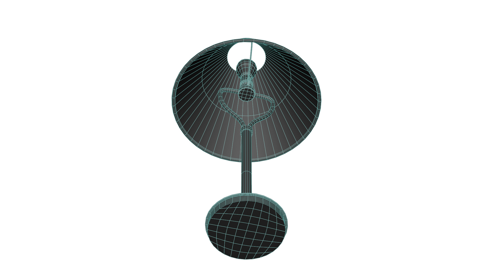 Rattan Table Lamp Low-poly 3D model_19