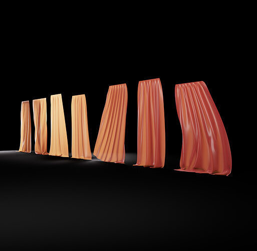 Curtain Pack - Stationary and Moving 3D model
