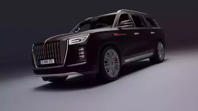 Hongqi LS7 Guoyao Low-poly 3D model