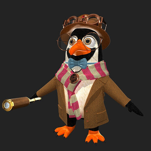 penguin Low-poly 3D model