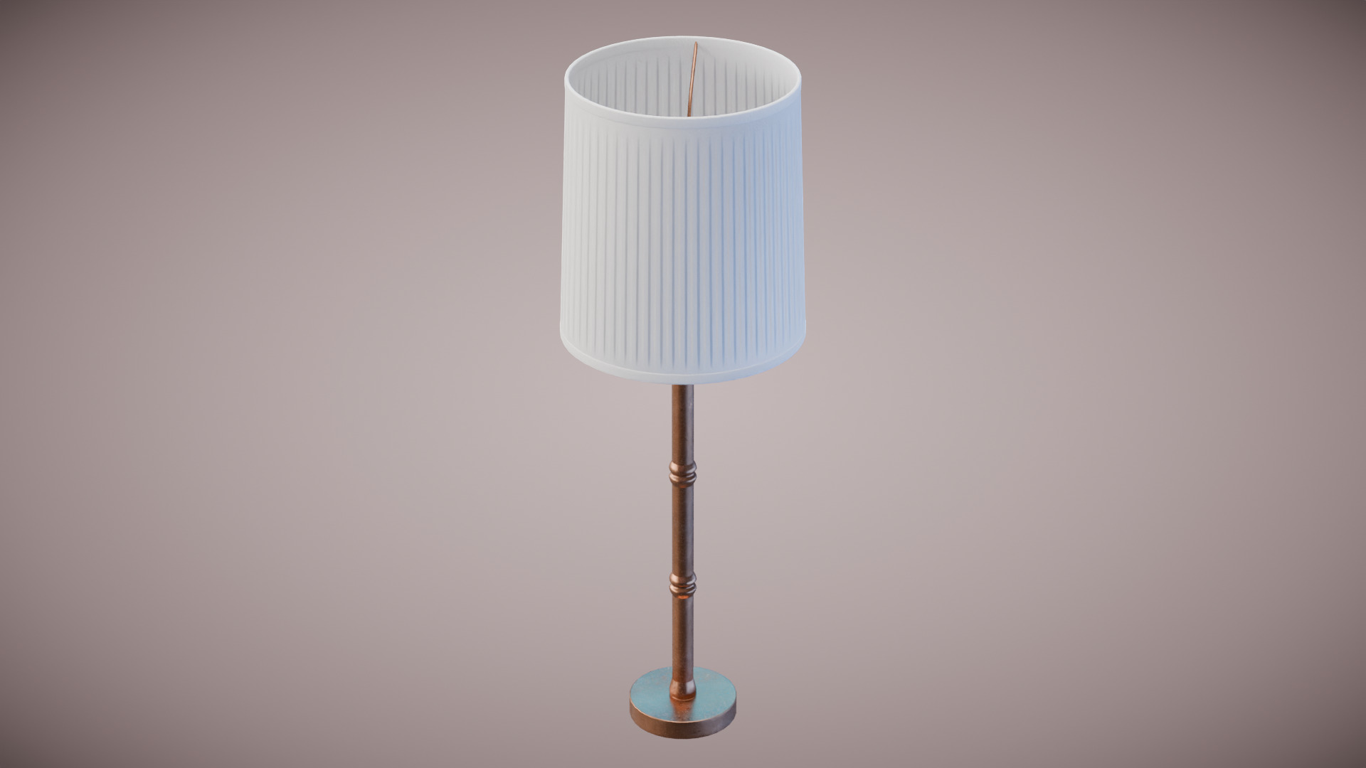 Bamboo Buffet Table Lamp Low-poly 3D model_7