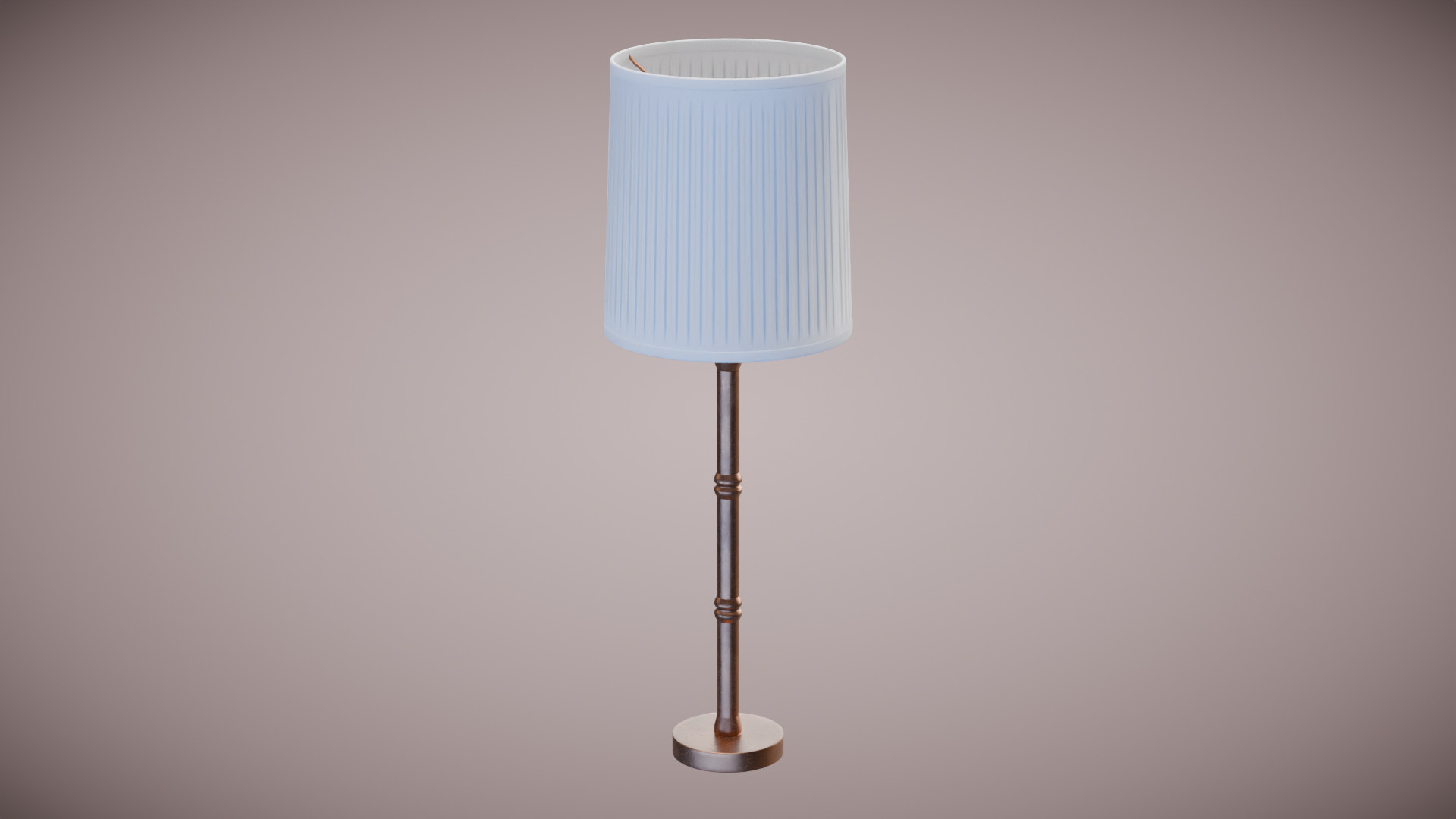 Bamboo Buffet Table Lamp Low-poly 3D model_4