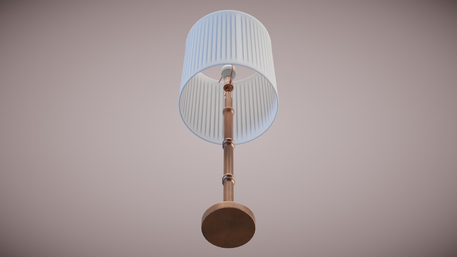 Bamboo Buffet Table Lamp Low-poly 3D model_9