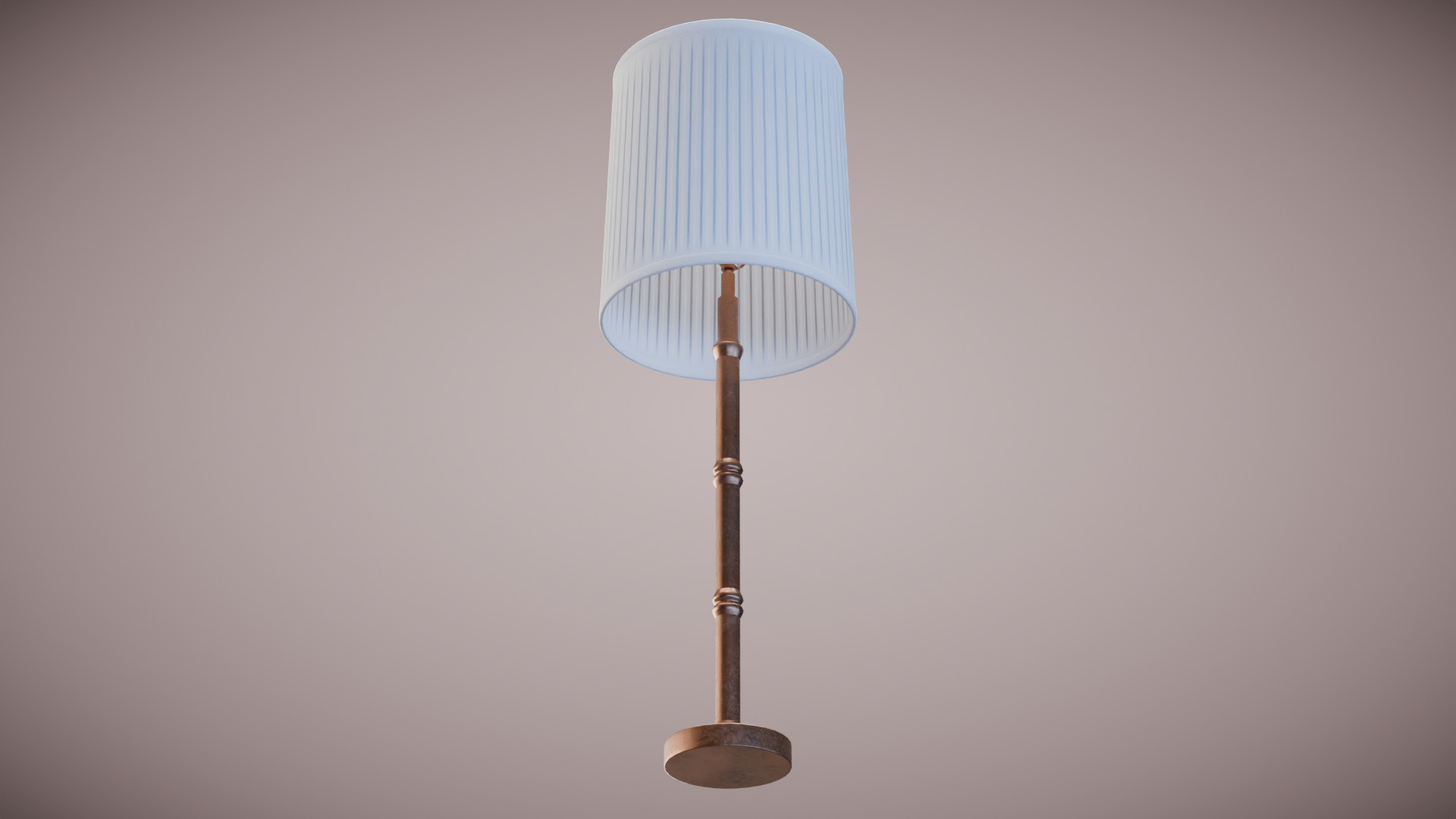 Bamboo Buffet Table Lamp Low-poly 3D model_6