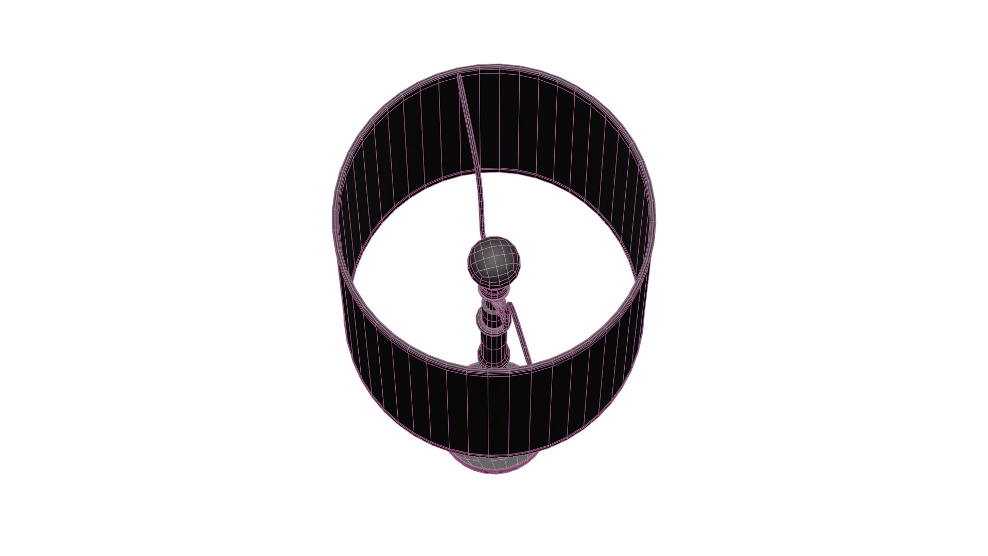 Bamboo Buffet Table Lamp Low-poly 3D model_18