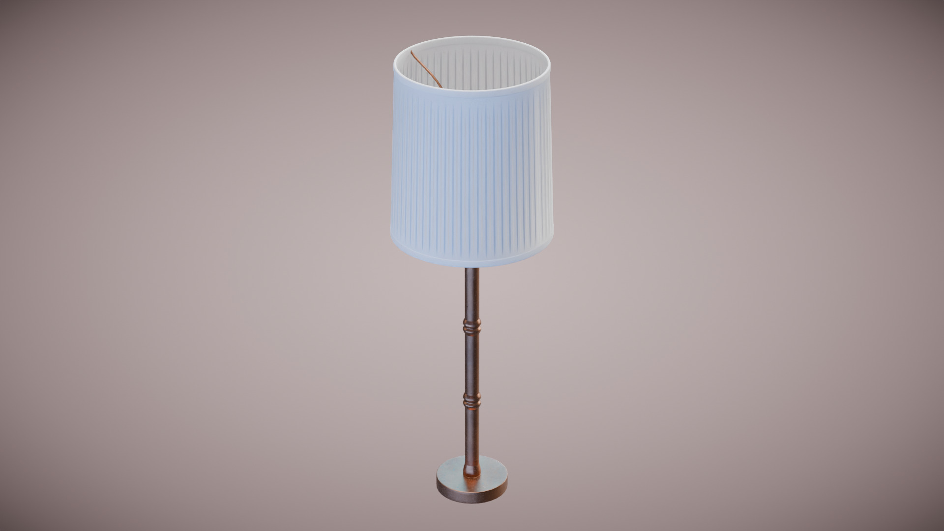 Bamboo Buffet Table Lamp Low-poly 3D model_5