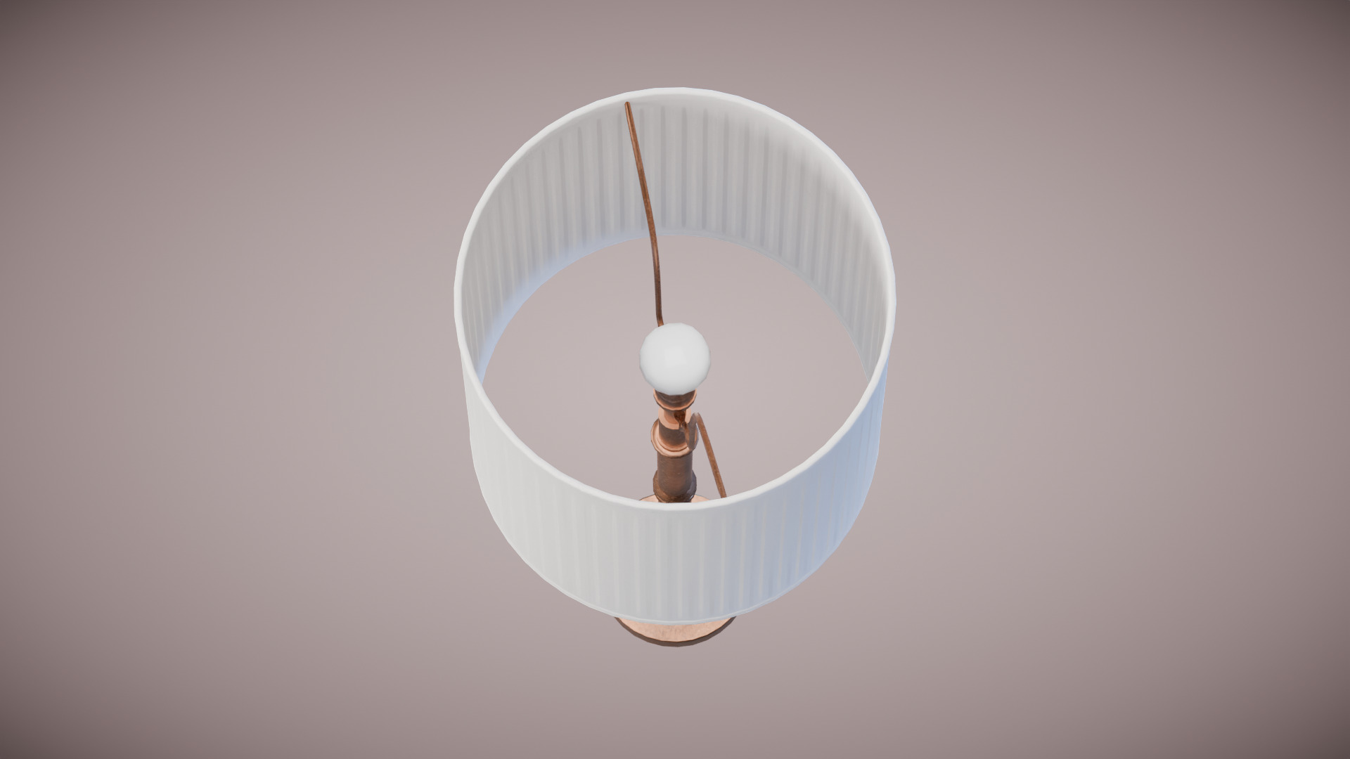 Bamboo Buffet Table Lamp Low-poly 3D model_8