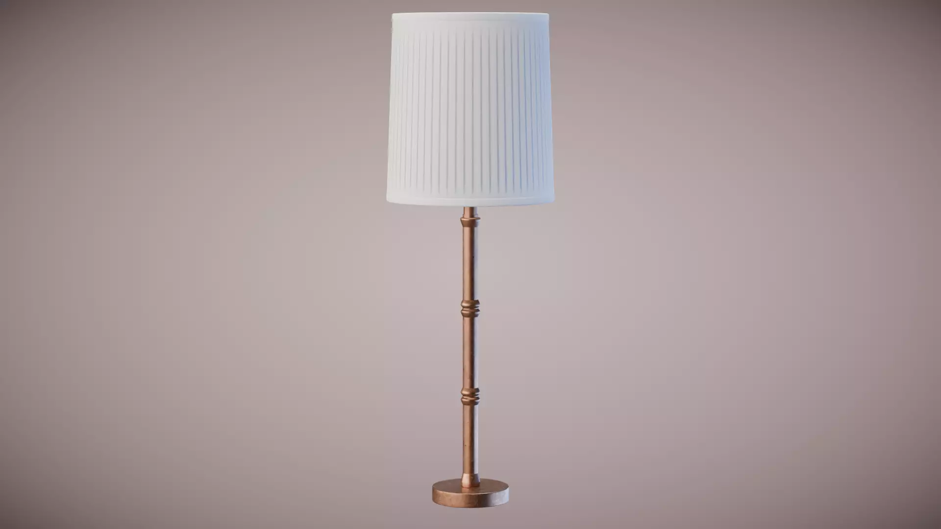 Bamboo Buffet Table Lamp Low-poly 3D model_0