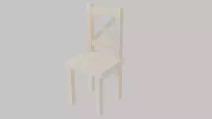 Rustic Wooden Chair with X-Back Design