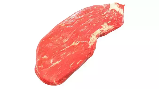 Raw meat steak 02 Low-poly 3D model