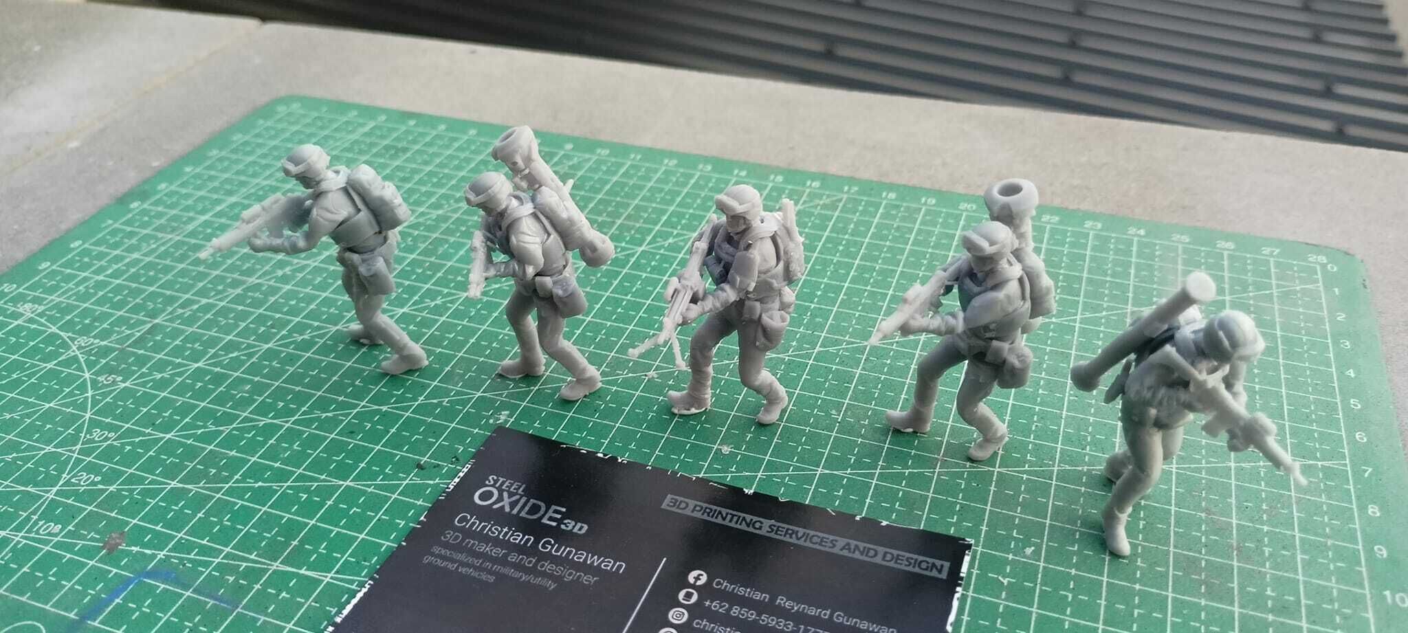 Modern Swedish infantrymen set 1 for 3D printing 3D print model_3