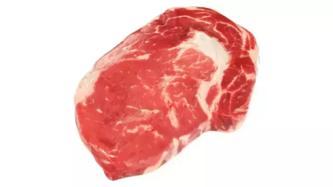 Raw meat steak 03 Low-poly 3D model