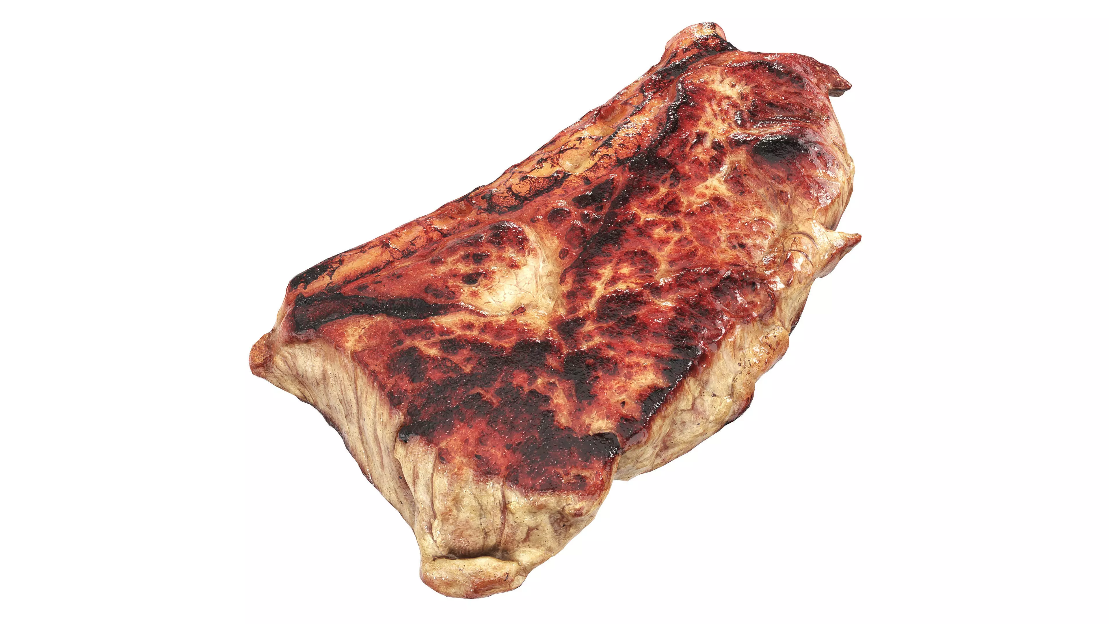 Roasted meat steak 01 Low-poly 3D model