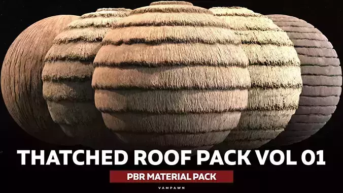 Thatched Roof Material Pack Vol 01 Texture