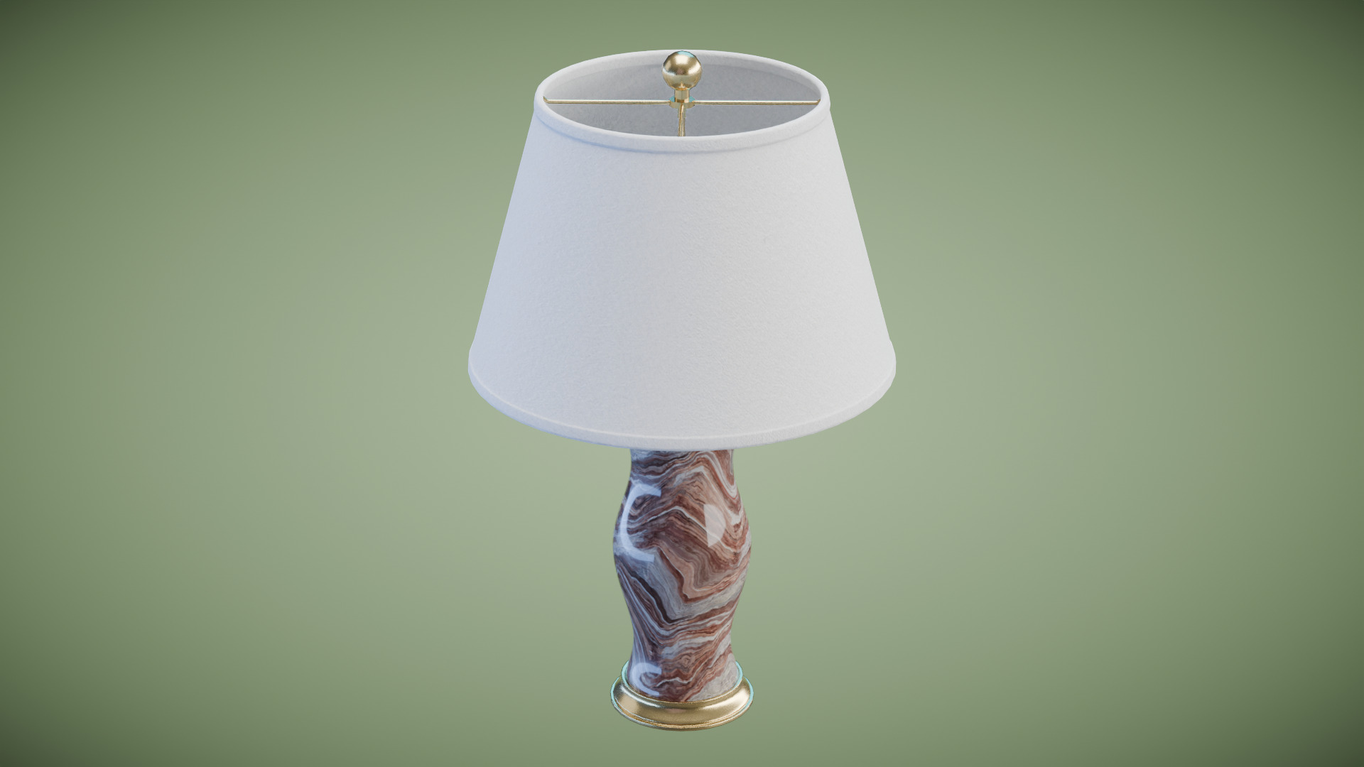 Modern  Table Lamp Low-poly 3D model_2
