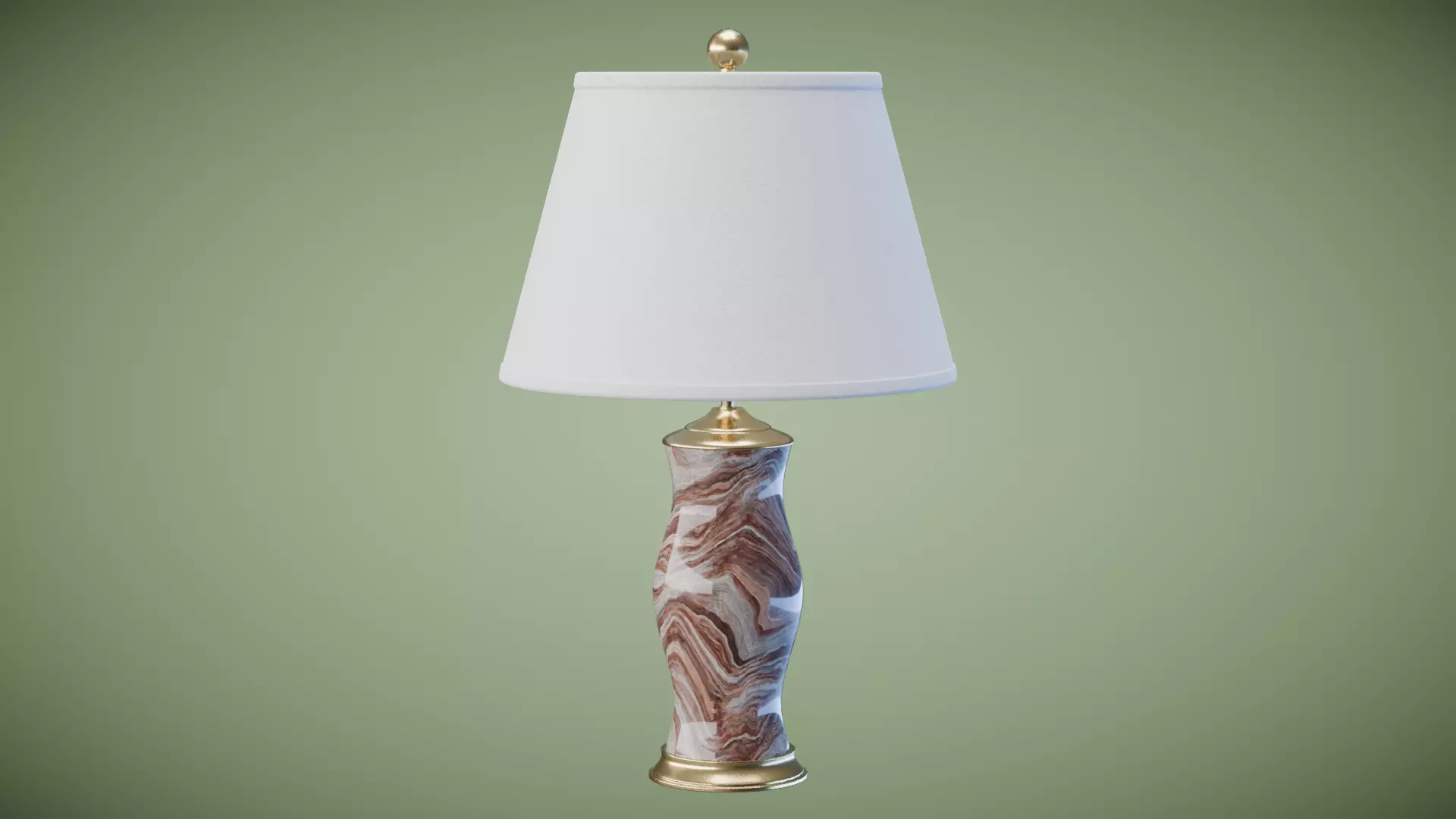Modern  Table Lamp Low-poly 3D model_0