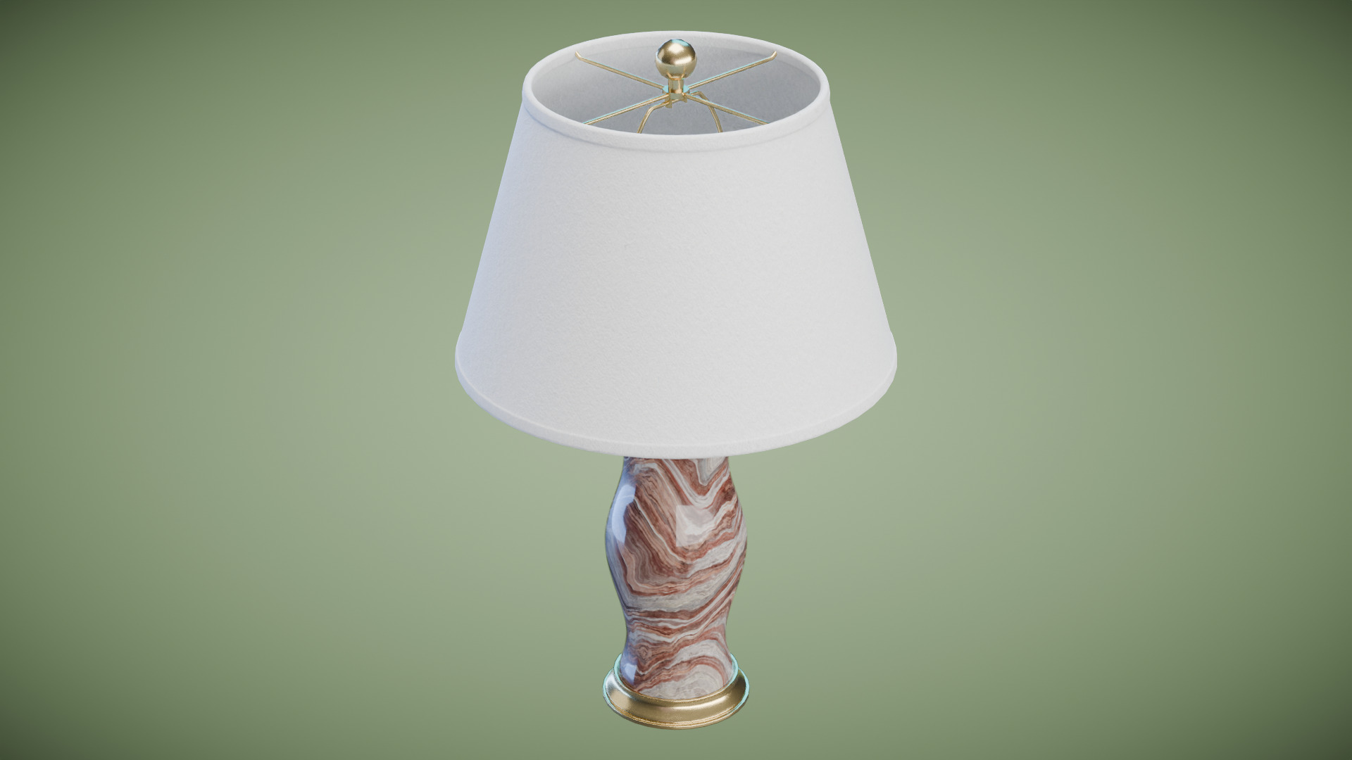 Modern  Table Lamp Low-poly 3D model_1