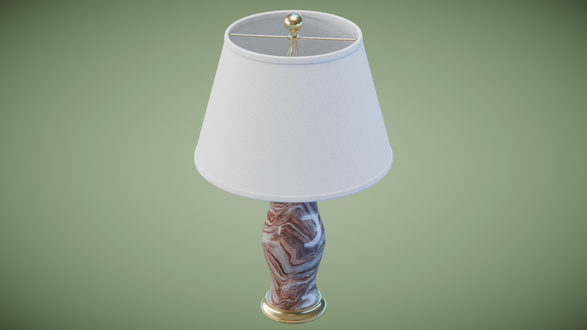 Modern  Table Lamp Low-poly 3D model_7