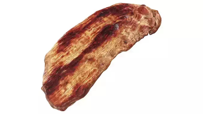 Roasted meat steak 02 Low-poly 3D model