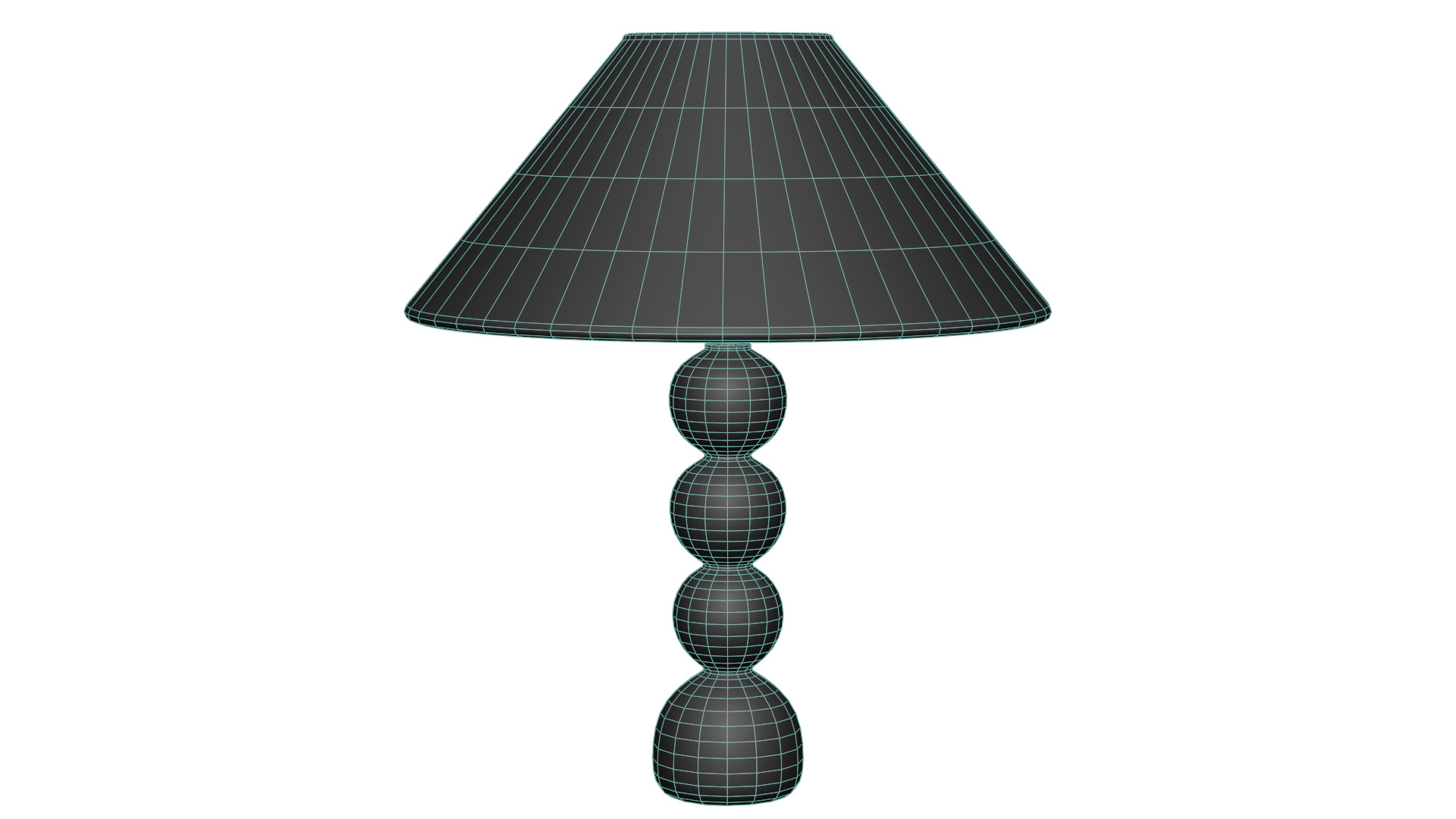 Marble Table Lamp Low-poly 3D model_17