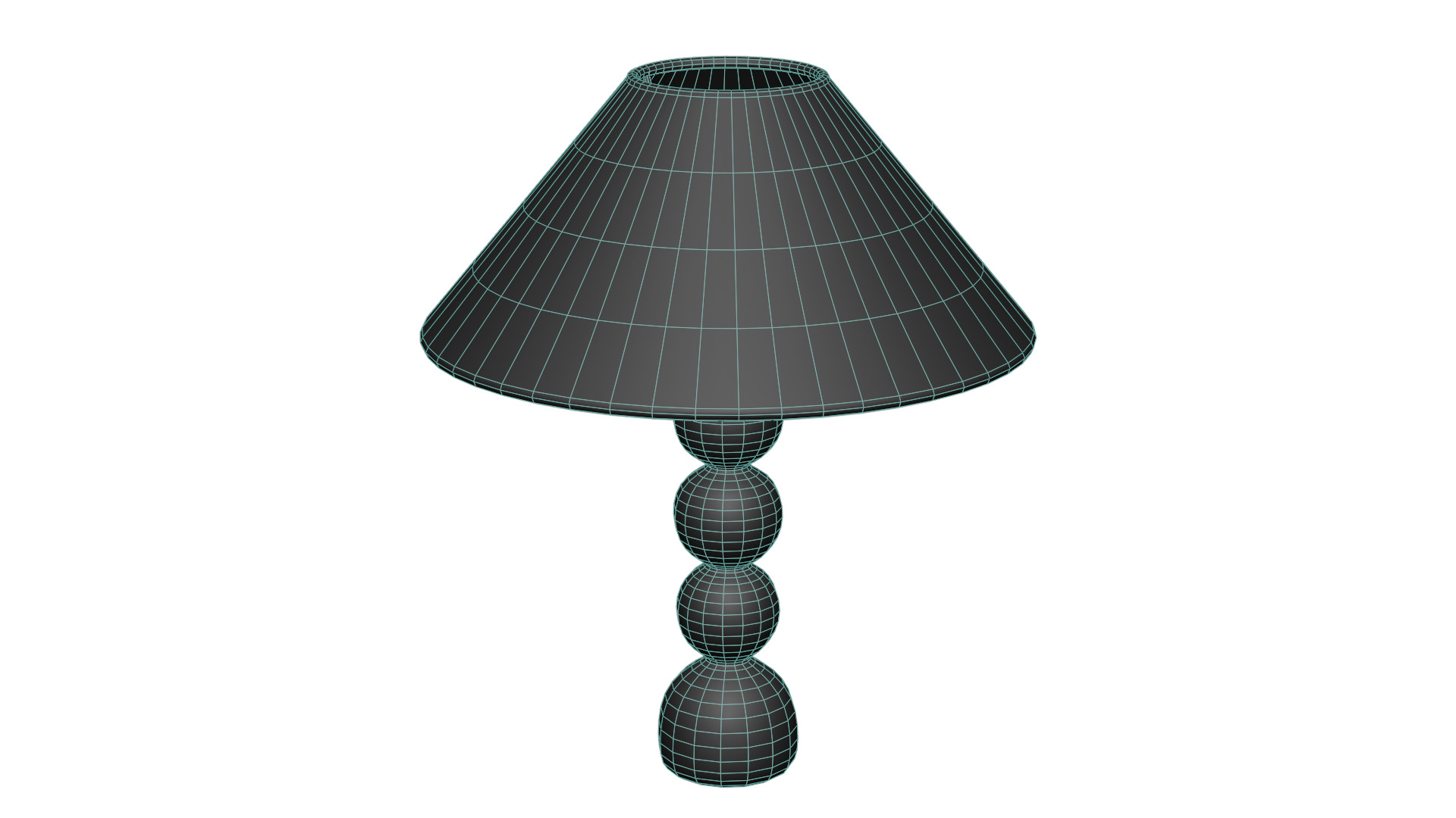 Marble Table Lamp Low-poly 3D model_13
